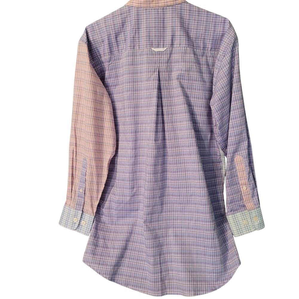 MINE London Milan New York mens button down color block shirt - L.     G4 - Picture 5 of 9